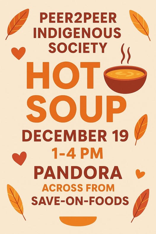 details of hot soup event on December 19th from 1-4 pm on Pandora Green