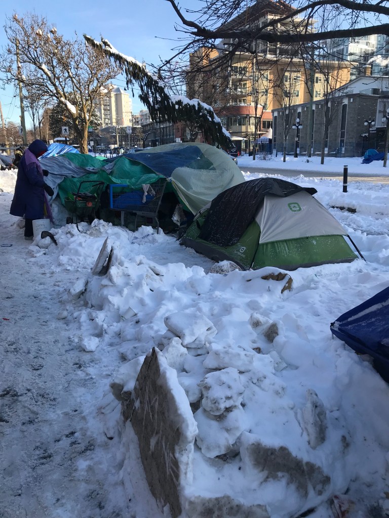 tents on Pandora in the snow